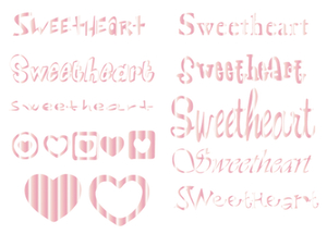 Vel Strijkletters Sweetheart Mirror Roze - afb. 2
