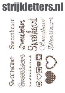 Vel Strijkletters Sweetheart Design Leger - afb. 1