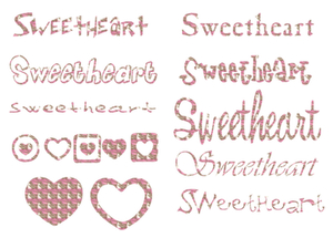 Vel Strijkletters Sweetheart Design Leger Roze - afb. 2