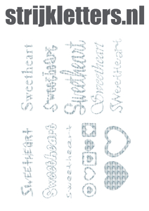 Vel Strijkletters Sweetheart Design Metaalpop - afb. 1