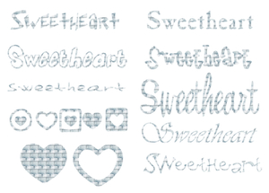 Vel Strijkletters Sweetheart Design Metaalpop - afb. 2