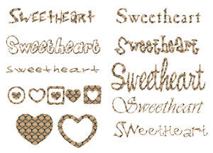 Vel Strijkletters Sweetheart Design Slang - afb. 2