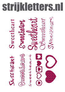 Vel Strijkletters Sweetheart Design Zebra Roze - afb. 1