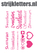 Vel Strijkletters Sweetheart Polyester Ondergrond Neon Roze - afb. 1