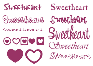 Vel Strijkletters Sweetheart Flex Cardinaal Rood - afb. 2