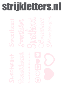 Vel Strijkletters Sweetheart Flex Pastel Roze - afb. 1