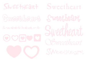 Vel Strijkletters Sweetheart Flex Pastel Roze - afb. 2