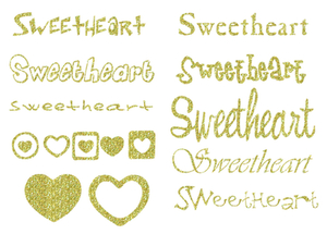 Vel Strijkletters Sweetheart Glitter Coronado Gold - afb. 2