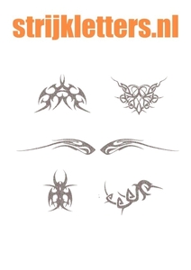 Vel Strijkletters Tattoo Glitter Regenboog Multicolor 453 - afb. 1