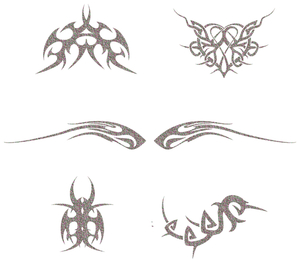 Vel Strijkletters Tattoo Glitter Regenboog Multicolor 453 - afb. 2