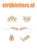 Vel Strijkletters Tattoo Mirror Goud - afb. 1