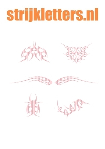 Vel Strijkletters Tattoo Mirror Roze - afb. 1