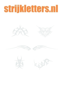 Vel Strijkletters Tattoo Design Carbon Wit - afb. 1