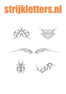Vel Strijkletters Tattoo Design Zebra - afb. 1