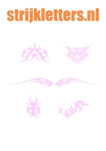 Vel Strijkletters Tattoo Metallics Roze Metallic - afb. 1