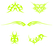 Vel Strijkletters Tattoo Flock Neon Geel - afb. 2