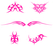 Vel Strijkletters Tattoo Reflecterend Roze - afb. 2