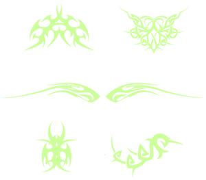 Vel Strijkletters Tattoo Glow in the Dark - afb. 2