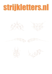Vel Strijkletters Tattoo Glitter Wit - afb. 1