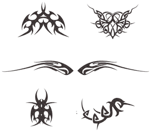 Vel Strijkletters Tattoo Glitter Black Glitter 458 - afb. 2