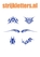 Vel Strijkletters Tattoo Glitter Royal Blue - afb. 1