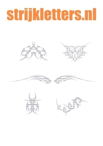 Vel Strijkletters Tattoo Glitter Rainbow White 488 - afb. 1