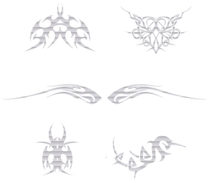 Vel Strijkletters Tattoo Glitter Rainbow White 488 - afb. 2