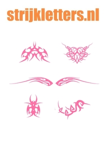 Vel Strijkletters Tattoo Glitter Neon Pink Glitter 448 - afb. 1