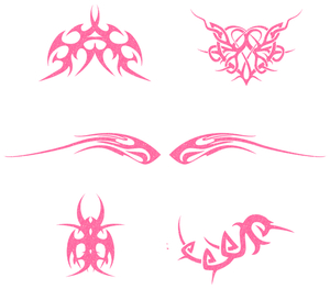 Vel Strijkletters Tattoo Glitter Neon Pink Glitter 448 - afb. 2