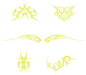 Vel Strijkletters Tattoo Glitter Neon Yellow Glitter 446 - afb. 2