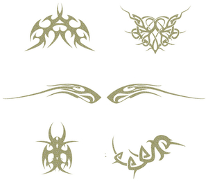 Vel Strijkletters Tattoo Glitter Champagne Glitter 490 - afb. 2