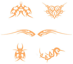 Vel Strijkletters Tattoo Glitter Neon Orange Glitter 449 - afb. 2