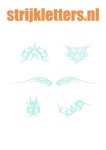 Vel Strijkletters Tattoo Glitter Neon Bleu Glitter 480 - afb. 1