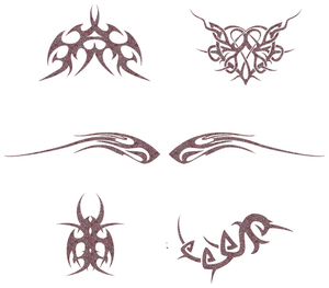 Vel Strijkletters Tattoo Glitter Rose Gold Glitter 486 - afb. 2