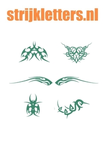 Vel Strijkletters Tattoo Glitter Emerald Glitter 427 - afb. 1