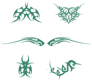 Vel Strijkletters Tattoo Glitter Emerald Glitter 427 - afb. 2