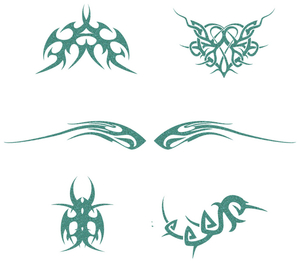 Vel Strijkletters Tattoo Glitter Jade Glitter 482 - afb. 2