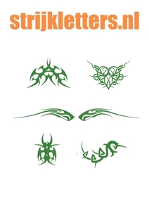 Vel Strijkletters Tattoo Glitter Green Glitter 455 - afb. 1