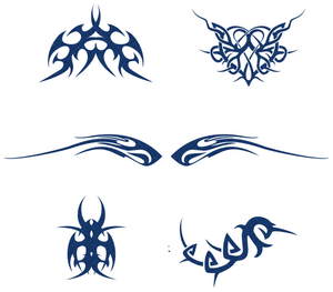 Vel Strijkletters Tattoo Glitter Navy Blue Glitter 423 - afb. 2