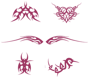 Vel Strijkletters Tattoo Glitter Pink Glitter 457 - afb. 2