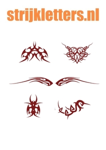 Vel Strijkletters Tattoo Glitter Red Glitter 456 - afb. 1