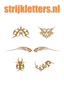 Vel Strijkletters Tattoo Glitter Dark Gold 429 - afb. 1