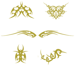 Vel Strijkletters Tattoo Glitter Gold Glitter 451 - afb. 2