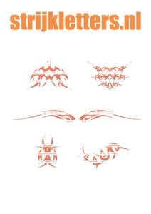 Vel Strijkletters Tattoo Glitter Rainbow Coral Glitter ST - afb. 1