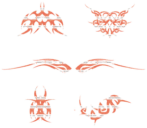 Vel Strijkletters Tattoo Glitter Rainbow Coral Glitter ST - afb. 2