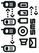 Vel Strijkletters Telefoon Symbolen 2 Design Carbon Zwart - afb. 2
