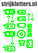 Vel Strijkletters Telefoon Symbolen 2 Flex Neon Groen - afb. 1
