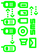 Vel Strijkletters Telefoon Symbolen 2 Flex Neon Groen - afb. 2