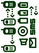Vel Strijkletters Telefoon Symbolen 2 Flex Donker Groen - afb. 2