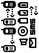 Vel Strijkletters Telefoon Symbolen 2 Flex Zwart - afb. 2